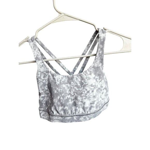 Lululemon Energy Bra Silver Grey Geometric Print, ACTIVEWEAR, GYM STRETCH, 2 - Picture 10 of 11